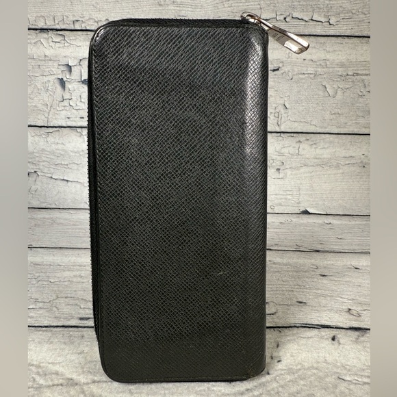 Louis Vuitton Long Wallet Zippy Vertical Ardoise Black Taiga - Picture 2 of 16